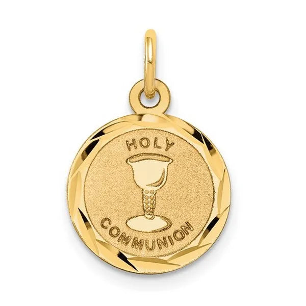 14k Holy Communion Disc Charm
