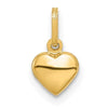 14K Polished 3-D Puffed Heart Charm