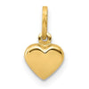 14K Polished 3-D Puffed Heart Charm