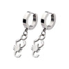 Stainless Steel Huggie Earrings with Scorpio Charm