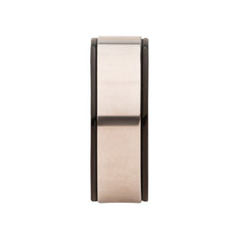 Stainless Steel Matte Finish with Rose Gold IP & Black IP 8mm Ring