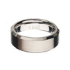 Matte Finish Stainless Steel Beveled Comfort Fit Wedding Band