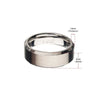 Matte Finish Stainless Steel Beveled Comfort Fit Wedding Band