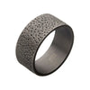 Men's Stainless Steel 10mm Matte Antique Magma Pattern Ring