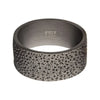 Men's Stainless Steel 10mm Matte Antique Magma Pattern Ring