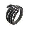 Antique Gunmetal Skeleton Hand Ring