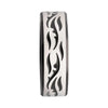 Black IP Steel with Tribal Cut Out Design 8mm Comfort Fit Ring