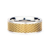 Men's Stainless Steel Two Tone Mesh Ring