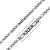 Men's Stainless Steel 6mm figaro polished Chain