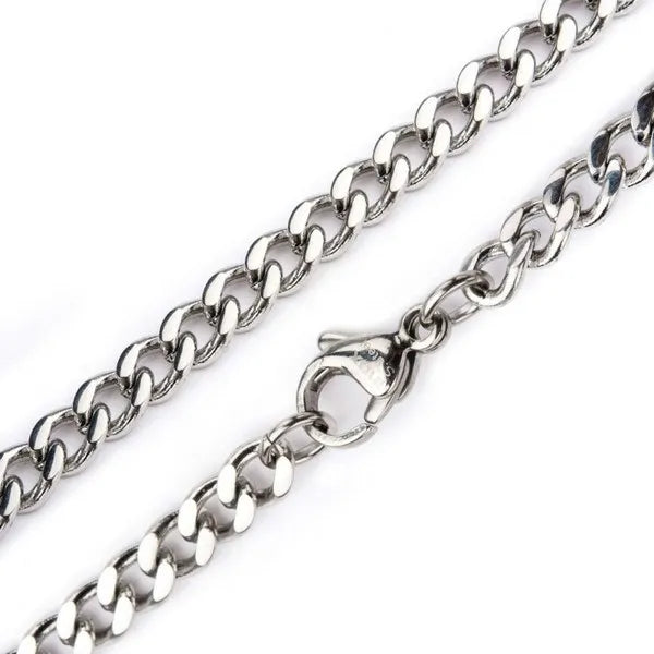Men's Diamond Cut Stainless Steel Polish Finished Chain