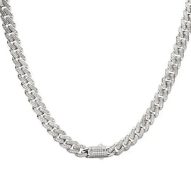 Stainless Steel 12mm Steel Miami Cuban Chain Necklace