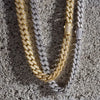 Stainless Steel 12mm Steel Miami Cuban Chain Necklace