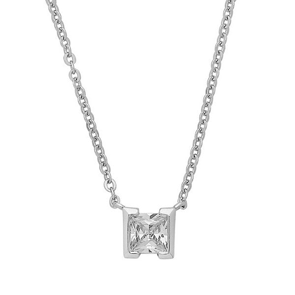 Solitaire CZ Necklace