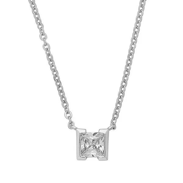 Solitaire CZ Necklace
