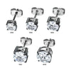Cubic Zirconia Round Cut Stud Earrings