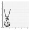 Matte Steel Clevis Grab Hook Anchor Pendant with Steel Bold Box Chain