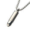 Memorial Bullet Pendant with long Box Chain