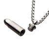 Memorial Bullet Pendant with long Box Chain