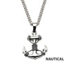 Men's Stainless Steel Anchor Pendant with Chain.