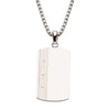Double Finish Dog Tag Pendant with 2.5mm Box Chain